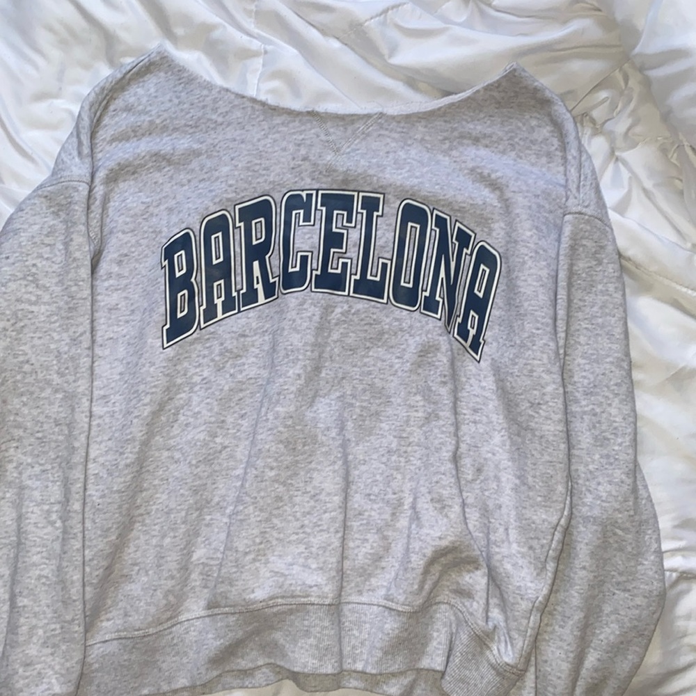 H&M Gray Barcelona Crewneck